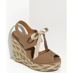 Tory Birch Lace Up Wedge Espadrille